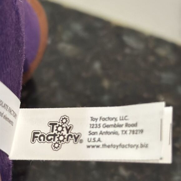 TOY FACTORY Willy Wonka Charlie Bucket Big Head 11” Plush Golden Ticket w/ Tag - Picture 12 of 12